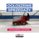 na grafice zdjęcie lodowiska i rolby oraz logo i napis ogłoszenie sprzedaży wyposażenia lodowiska