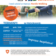 Plakat wydarzenia - wymarszów Nordic Walking