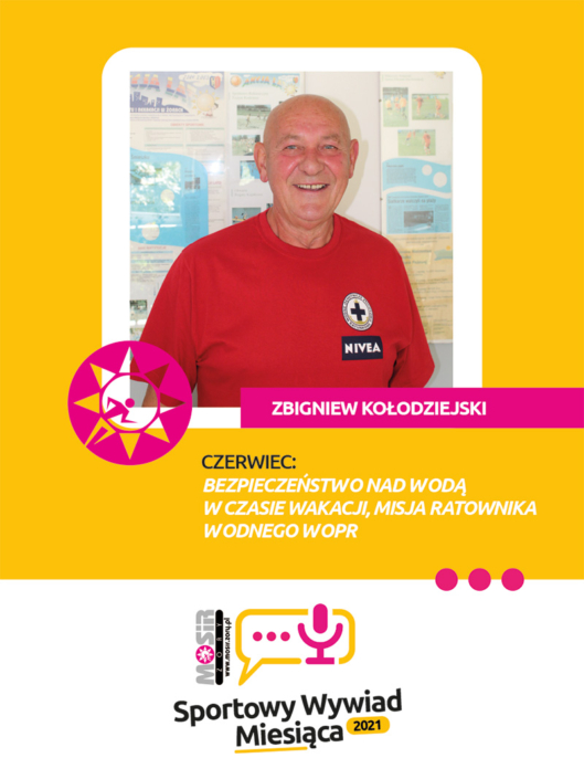 Na grafice na żółtym tle zdjęcie pana Zbigniewa Kołodziejskiego i tekst opisujący temat wywiadu