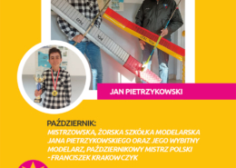 Na grafice na żółtym tle zdjęcie pana Jana Pietrzykowskiego i Franciszka Kowalczyka i tekst opisujący temat wywiadu