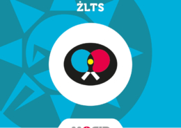 na grafice na niebieskim tle logo ŻLTS i napis informacja ligowa ŻLTS, na dole logo MOSiR Żory