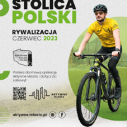 Plakat dot. Rowerowej Stolicy Polski z informacjami zawartymi w tekście