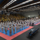 galeria zdjęć przedstawia turniej karate w żorskiej hali sportowej i wręczenie nagród