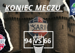na grafice loga, informacja o końcu meczu i grafika zamku