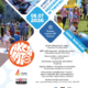 Plakat promujący wydarzenie „Strefa Sportowa – Ruch, Emocje, Uśmiech – Będziemy w Twojej Dzielnicy” w ramach Akcji Lato 2026. Grafika zawiera zdjęcia dzieci uczestniczących w konkurencjach sportowych, animacjach i zabawach plenerowych oraz informacje o terminie i miejscu wydarzenia na boisku SKF Rowień w Żorach.